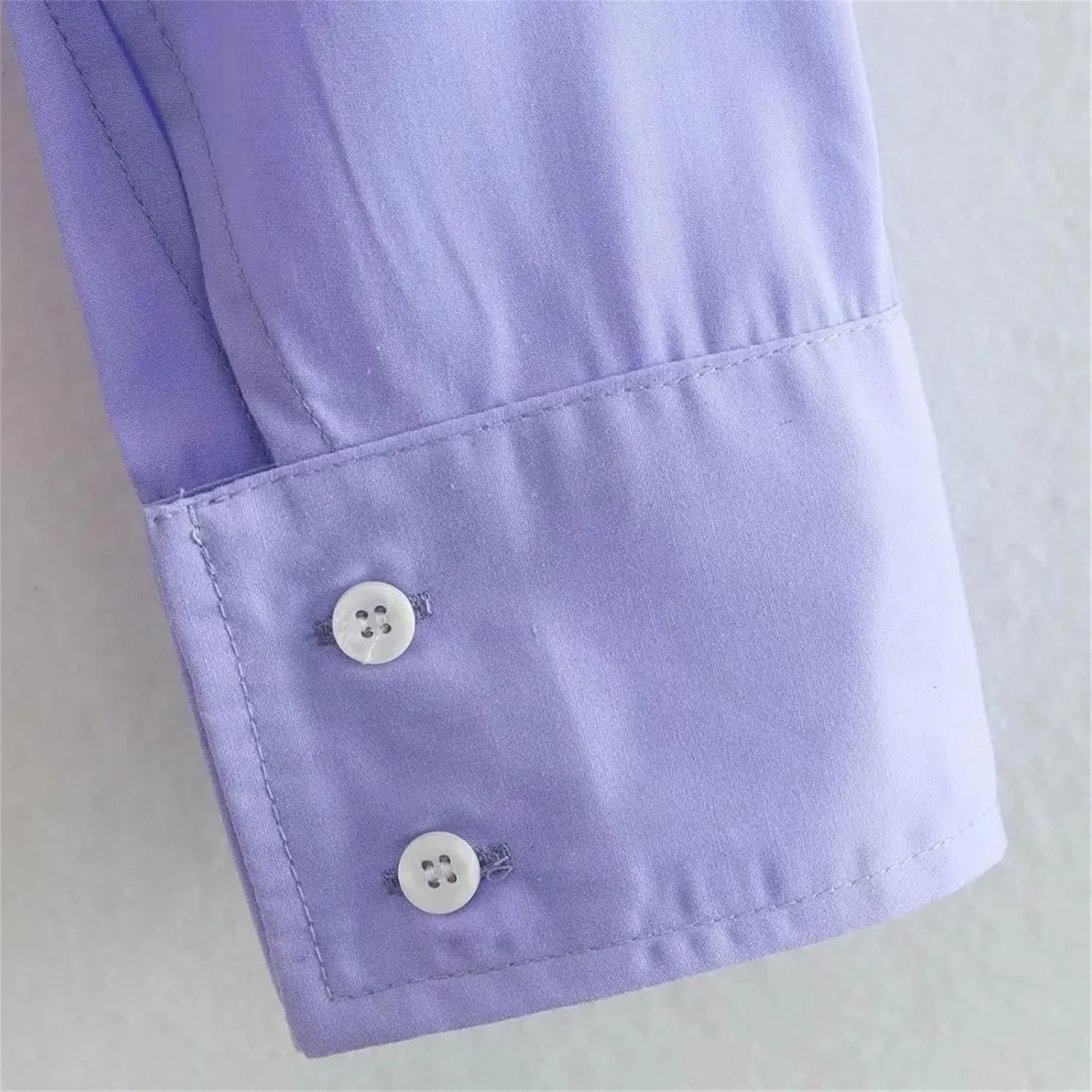 Women's Loose Cropped Shirt Vintage Lapel Long Sleeve Front Button Shirt Chic Tops
