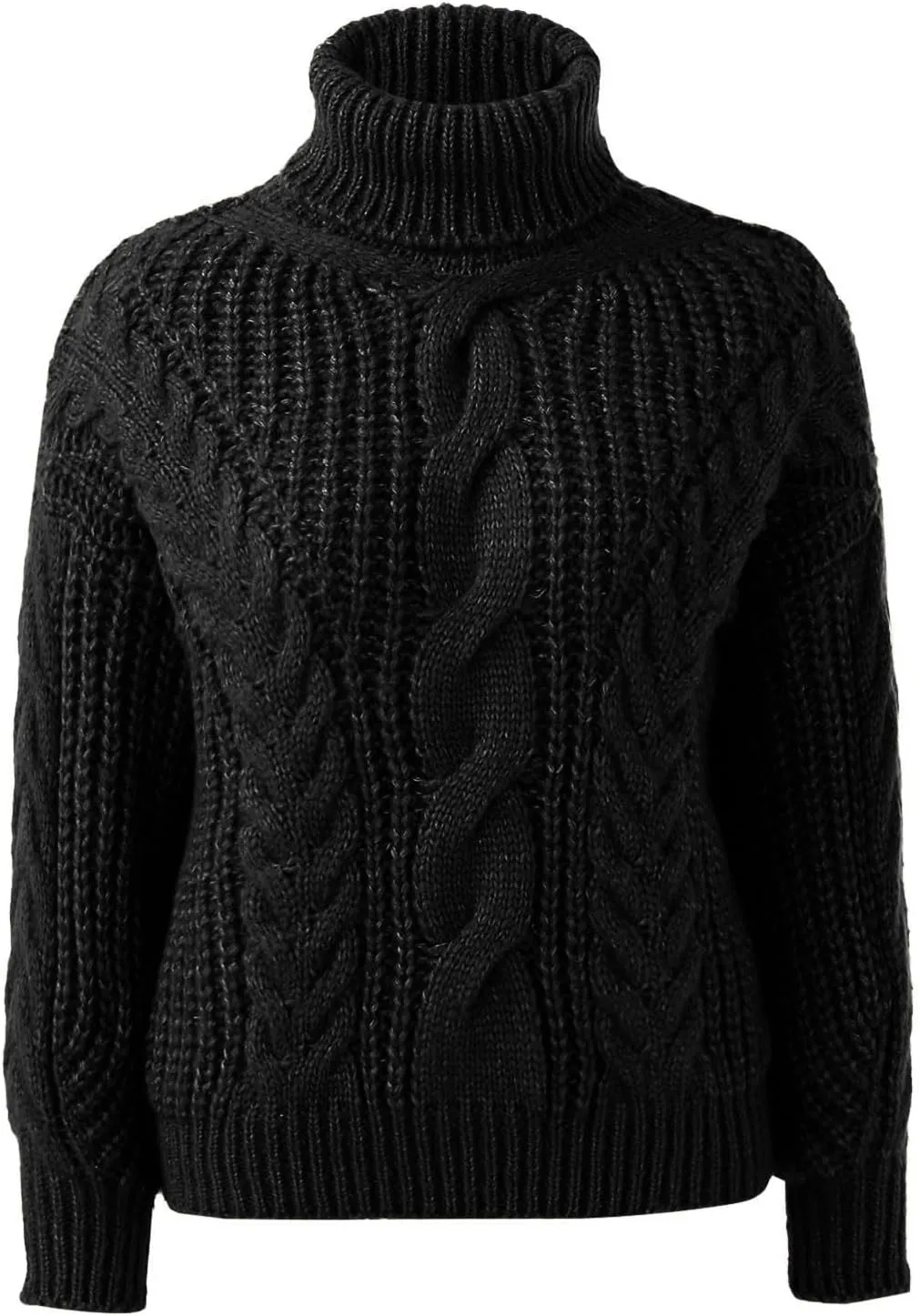 Womens Turtleneck Oversized Sweaters Lanternn Long Sleeve Pullover Loose Chunky Knit Sweater Casual Fall Winter