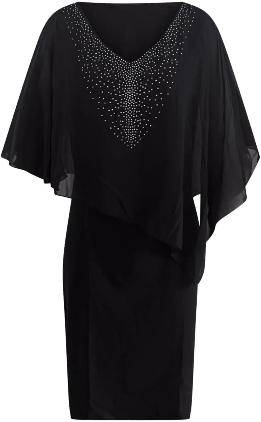 Women's V-Neck Dress Casual Sparkly Elegant Evening Cocktail Clothing Comfortable Loose Lightweight Outfits 2025
